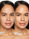 Before and after comparison of a woman's face with 'Julissa' product application.