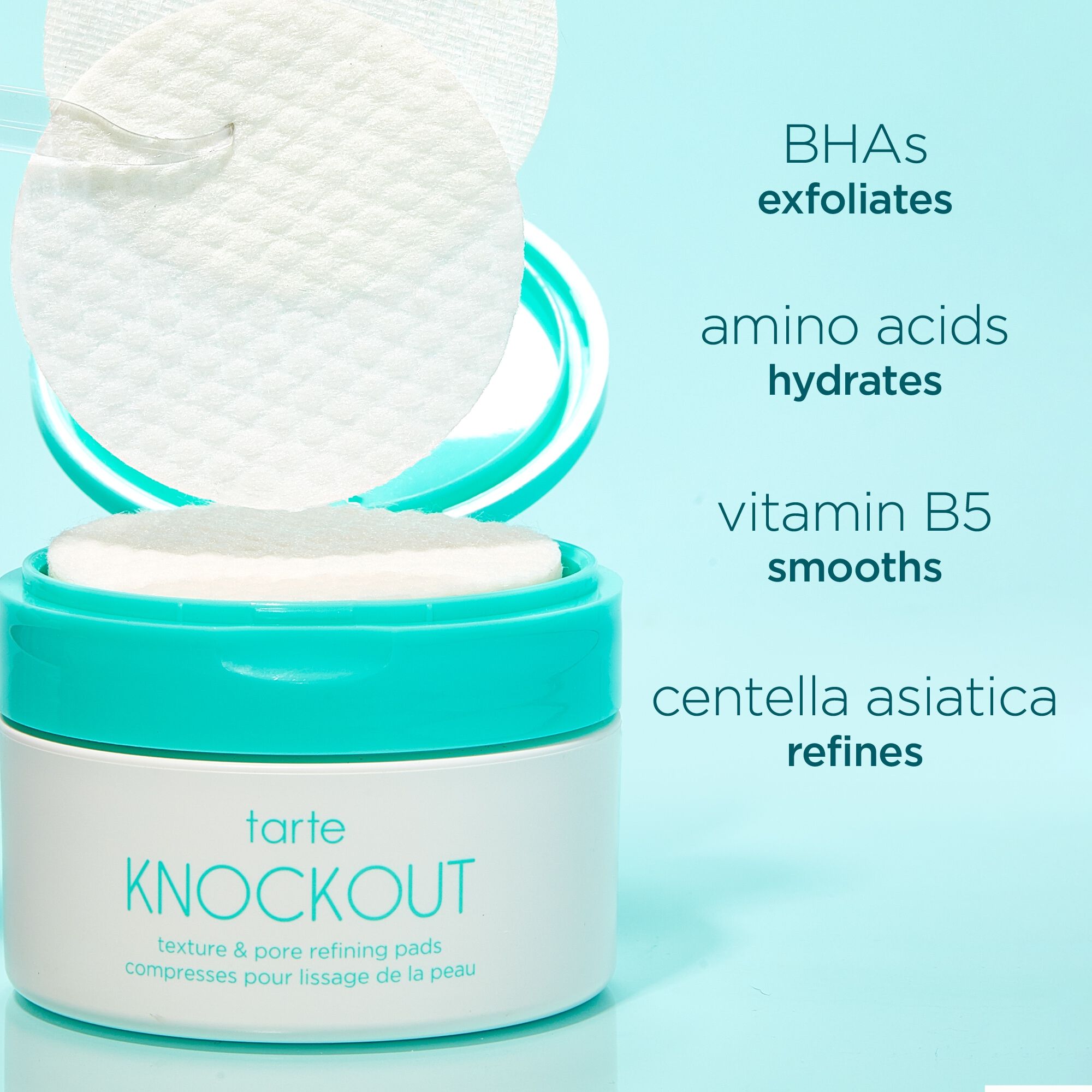 travel-size knockout texture & pore refining pads image number null