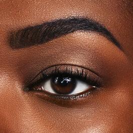 Longlasting, Vegan, Waterproof Eyebrow Color Applied On Model Eyebrow With Dark Skin image number 4
