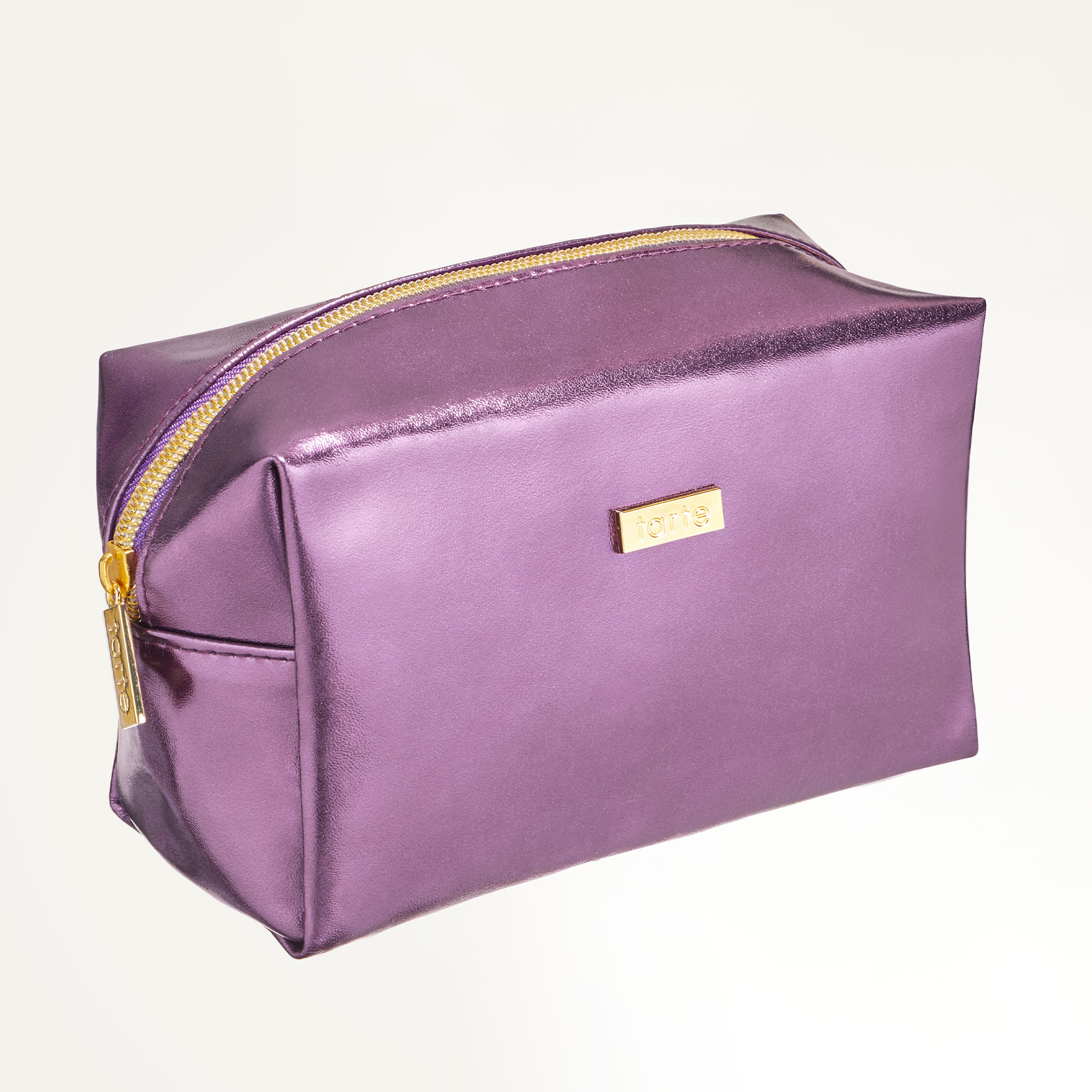 Going Places Makeup Bag In Metallic Purple | Tarte™